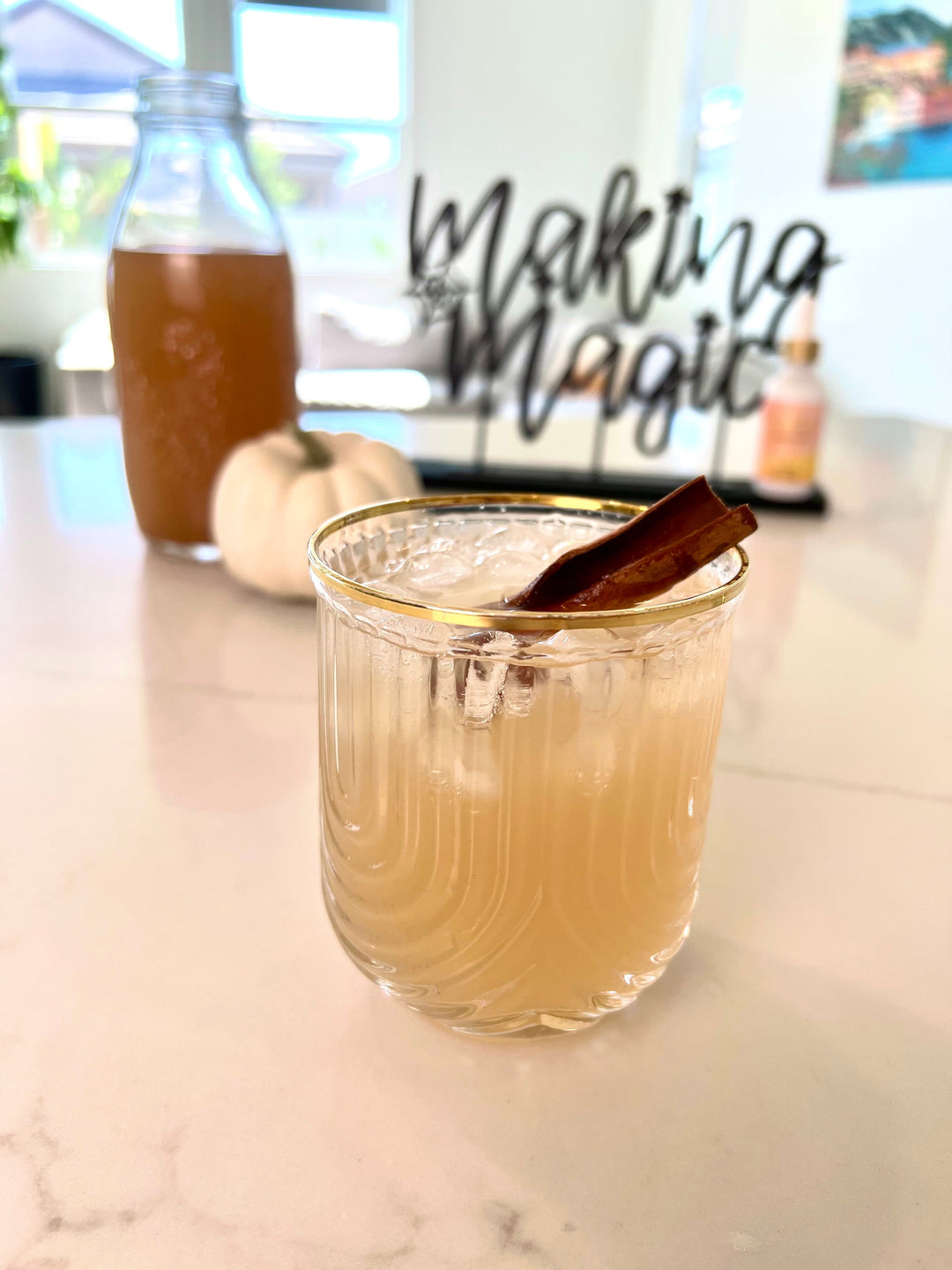 Apple Cider Spritz Mushroom Mocktail